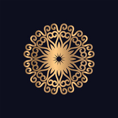 Beautiful gold color mandala design background