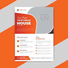 Construction flyer template design