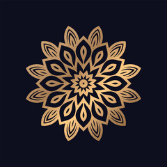 luxury gold color Elegant mandala design background