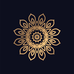 luxury gold colorBeautiful mandala design background