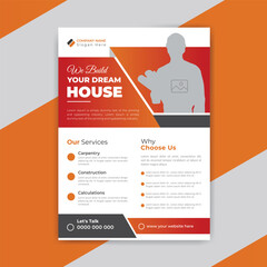 Construction and renovation flyer design template