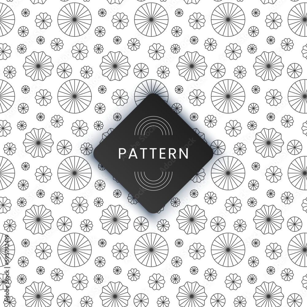 Poster geometric seamless pattern with circles and polka dots