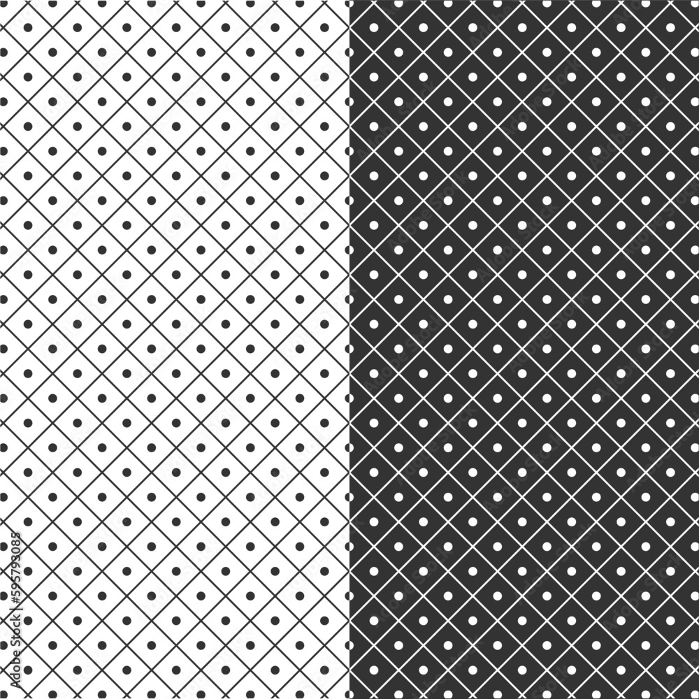 Poster geometrical diamond line seamless pattern background with grid