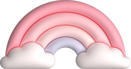 3D Rainbow and Cloud