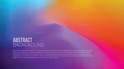 Abstract wavy vector background with harmonious and elegant colors of orange, red, yellow and purple	