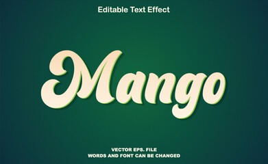 Editable text style effect - Mango text style theme. mango premium text effect