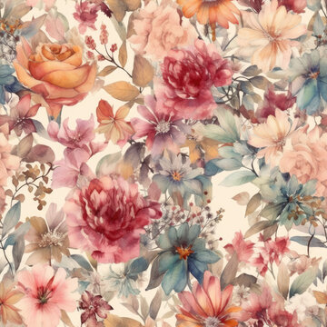 beautiful colorful background flowers pattern 
