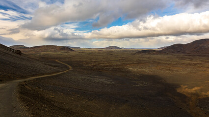 Volcano trail in iceland