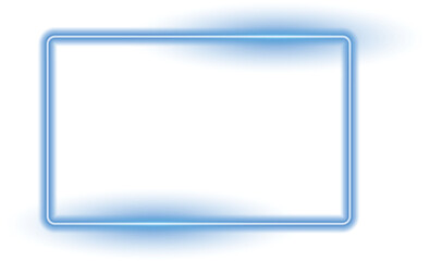 Abstract blue neon lighting rectangular frame © 愛雯 黃