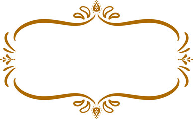 インド風の飾りフレーム。ベクターデータ。