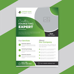 Creative and modern flyer template and corporate editable layout, poster a4 leaflet design