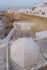 Cemetery and Mausoleum of Sidi Ahmed El Mansur, from the Krikia viewpoint, Asilah, morocco, africa