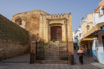 access to the walls Bab R'mel next to Bab Souk, Portuguese fortification, Asilah, morocco, africa