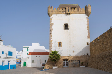 Borj Al Kamra, Portuguese tower, late 15th century Khaldun Square, Asilah, morocco, africa