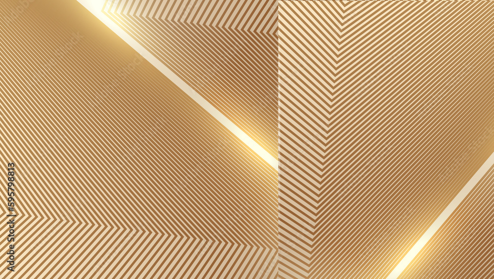 Aufkleber gold luminous lines with abstract texture background