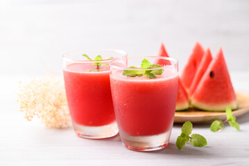 Watermelon smoothie juice, Cold drink in summer season