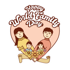 Happy World Family day Vector