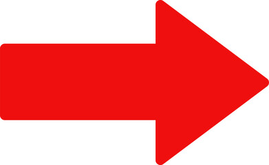 Simple red rightward arrow with rounded corner