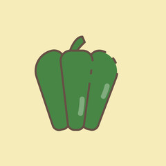 Bell pepper flat icon. 