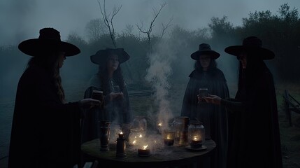 Witches Coven Gathers Under