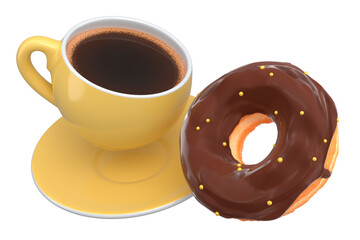 Ceramic coffee cup for cappuccino, americano, espresso, mocha, latte on white