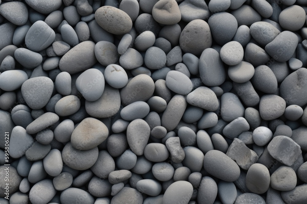 Poster close up of a pile of rocks with various textures and shapes. generative ai
