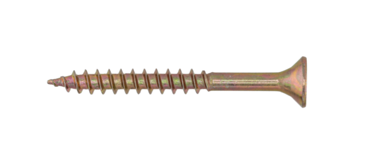 isolated close-up photo of wood screw