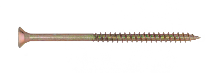 isolated close-up photo of wood screw