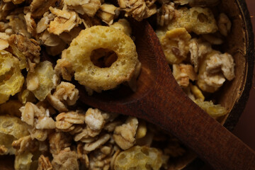 Photo of uncooked food for breakfast - muesli