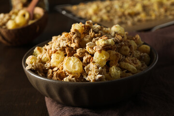 Photo of uncooked food for breakfast - muesli