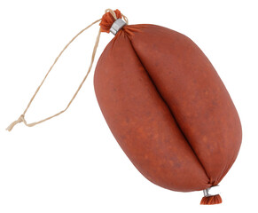 isolated close-up photo of sujuk sausage 