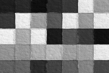 Black and white Geometric pattern with a rough texture background. Background texture wall and have copy space for text. Picture for creative wallpaper or design art work.
