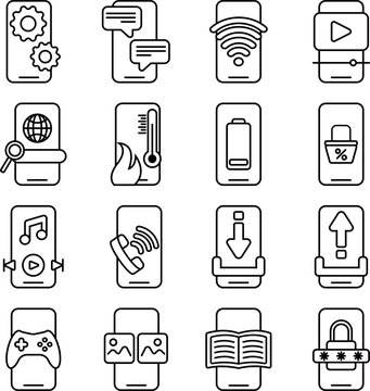 set of icons