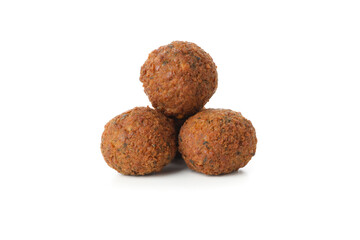 Vegetarian food - tasty falafel balls, isolated on white background