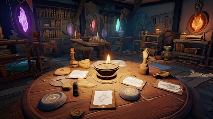 The art of magical item crafting is a complex and challenging process that requires great skill, creativity, and knowledge of arcane magic. Generated by AI.