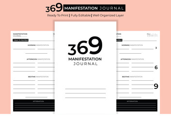 Obraz premium 369 manifestation journal kdp interior