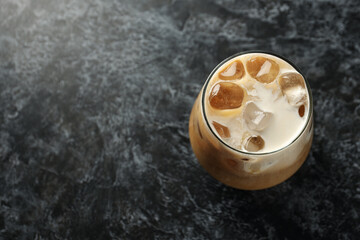 Cold drink for refreshing - ice coffee, space for text