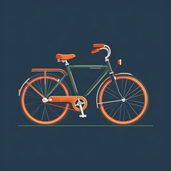 Obraz premium bicycle vector graphics colored background. Generative AI.