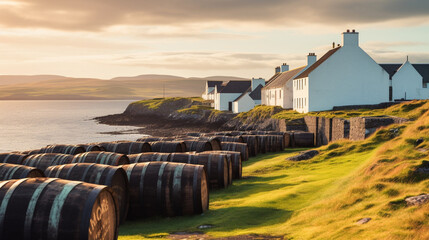 distillery islay island scotland Generated AI - obrazy, fototapety, plakaty