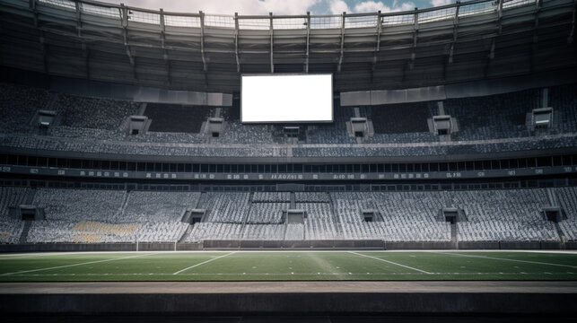 ootball stadium scoreboard, Generated AI