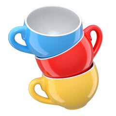 Set of ceramic coffee cup for cappuccino, americano, espresso, mocha, latte