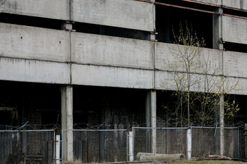 Old abandoned concrete building