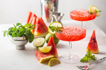 Watermelon cocktail margarita