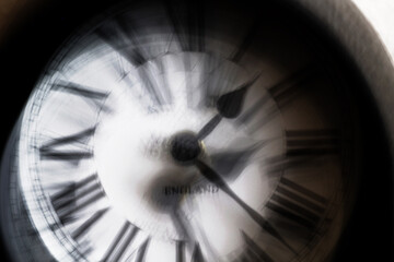 Clock face motion blur abstract