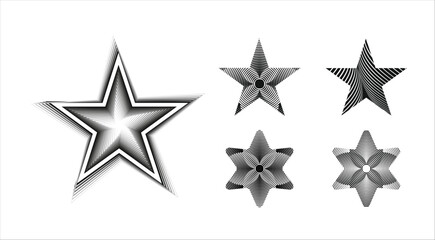 Obraz premium Set of stars stock vector illustration design for graphic, Textile, fashion, and web design.