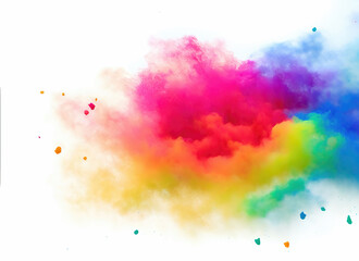 Fototapeta na wymiar Colorful splash of bright paint, explosion of colored powder.