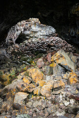 Inside Cave at Craters of the Moon National Monument and Preserve in Idaho