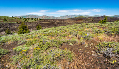 Sparse Landscape of Craters of the Moon National Monument and Preserve in Idaho