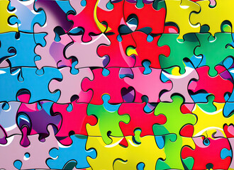 bright colorful puzzle with abstract background