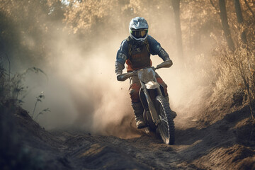 Motorrad Downhill Race Dirty | Generative Ai